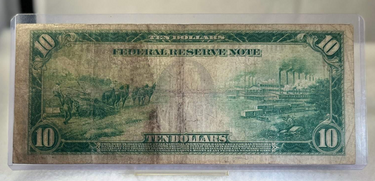 1914 $10 Federal Reserve Note - Large Size
