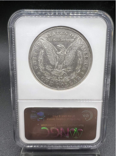 1878-CC Morgan Dollar VAM-6 Doubled Leaves NGC AU53 reverse