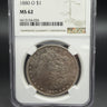1880-O Morgan Silver Dollar NGC MS62 obverse