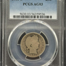 1901-S Barber Quarter PCGS AG03 obverse and certification label