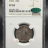 1921 Standing Liberty Quarter NGC VF20 CAC obverse
