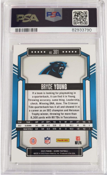 Bryce Young QB Card 2023 Score #301