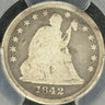 1842 Seated Liberty Quarter PCGS G06 obverse full slab
