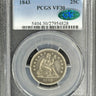 1843 Seated Liberty Quarter obverse detail