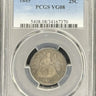 1845 Seated Liberty Quarter obverse detail