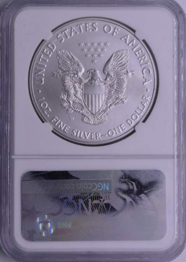 2017-W $1 American Silver Eagle Burnished – Mercanti Signed