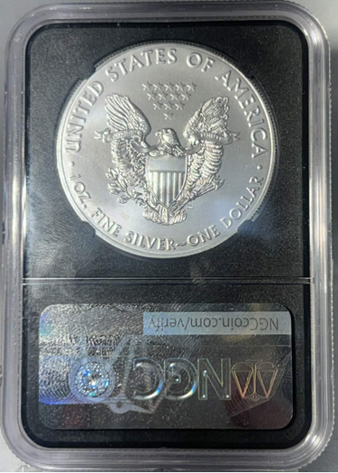 2021 $1 American Silver Eagle Type 1 – Mercanti Signed, Last Day of Production