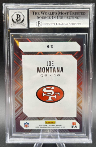 2020 Joe Montana #17 Illusions Emerald Autographed Football Card