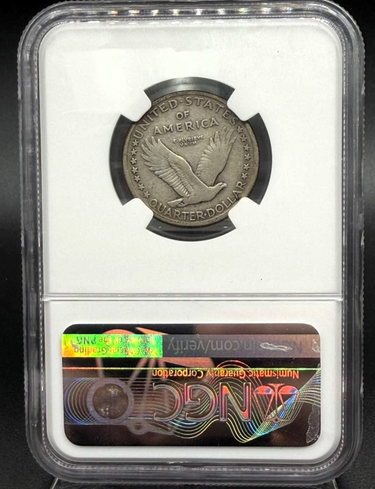 1917-D Standing Liberty Quarter Type 1 25C Key Date Denver Mint NGC VF20