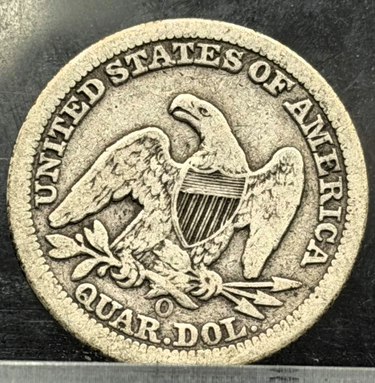1856-O Seated Liberty Quarter 25C New Orleans Mint Silver Better Date Coin