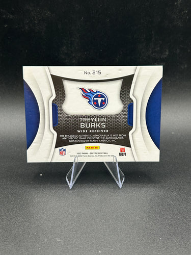 2022 Panini Certified Freshman Fabric Treylon Burks Auto 28/75