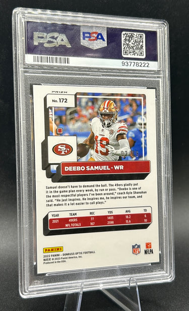 2022 Deebo Samuel Donruss Optic Pink Velocity #172 Football Card 2/79