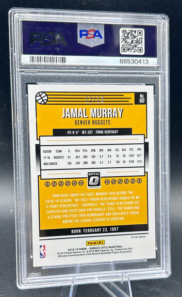 2018 Panini Donruss Optic #60 Jamal Murray Purple Stars PSA Gem Mint 10