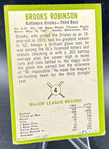 1963 Fleer Brooks Robinson #4