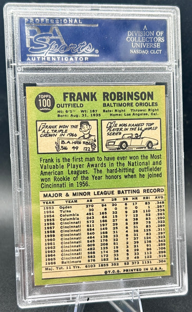 1967 Topps Frank Robinson #100 PSA NM-MT 8