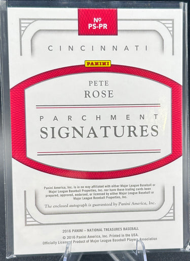 2016 Panini Pete Rose National Treasures Auto 32/49