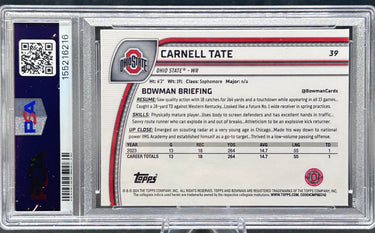2024 Bowman U Chrome Carnell Tate #39 X-Factor PSA Mint 9