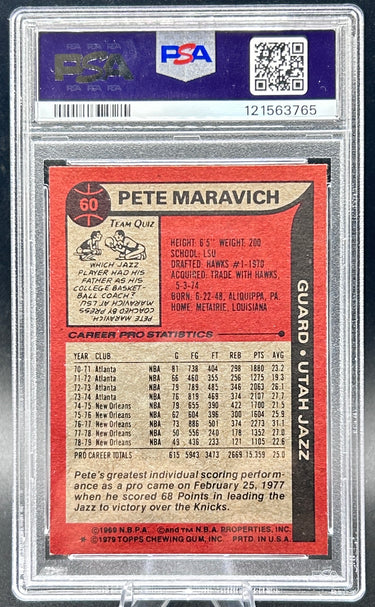 1979 Topps Pete Maravich #60 PSA 7 Near Mint