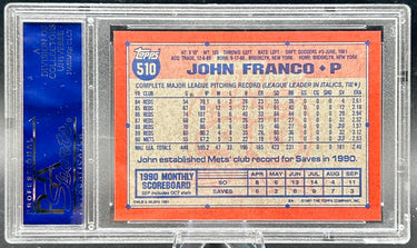 1991 Topps John Franco #510 Desert Shield PSA NM-MT 8