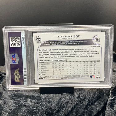 2022 Topps #586 Ryan Vilade PSA GEM MINT 10 – Rising Star, Rockies Shine! (320498)