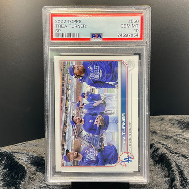 2022 Topps #550 Trea Turner PSA GEM MINT 10 – Elite Speed and Precision! (320507)