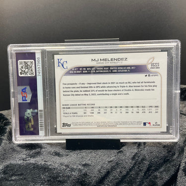 2022 Topps Update #US223 MJ Melendez PSA GEM MINT 10 – Rising Star of the Royals! (320529)
