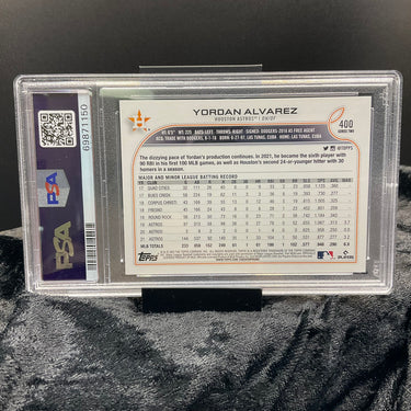 2022 Topps #400 Yordan Alvarez PSA GEM MINT 10 – The Powerhouse of Houston!  (320636)