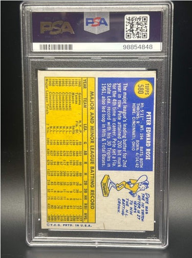 1970 Pete Rose Cincinnati Reds Topps Card #580 PSA 4.0