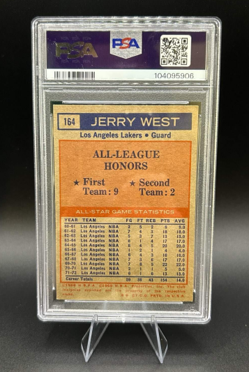 1972 Jerry West Allstar Topps #164 Basketball Card