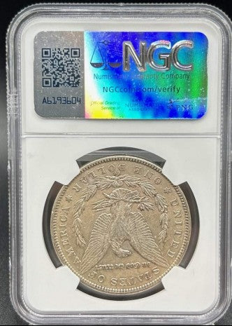 1890 CC Morgan Silver Dollar NGC AU 55