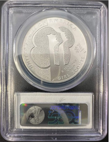 2013-W Girl Scouts 100th Anniversary Silver Dollar.  PCGS Graded MS70