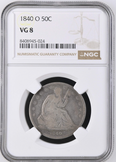 1840-O Seated Liberty Half Dollar NGC VG8