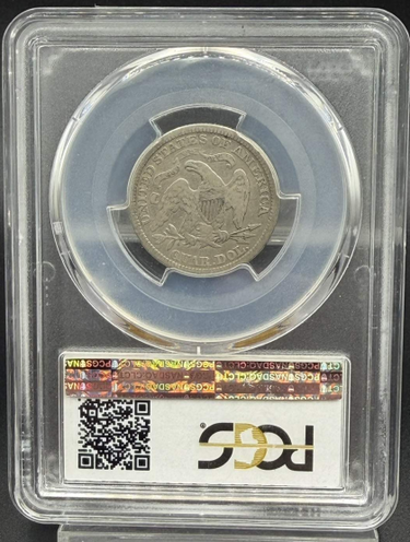 1867 Seated Liberty Quarter PCGS F15 reverse