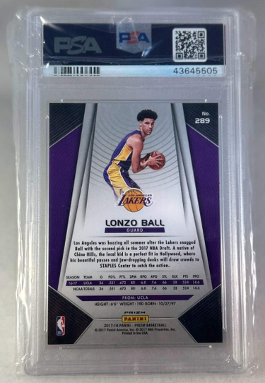 2017 Lonzo Ball Rookie Green Prizm #289 Basketball Card