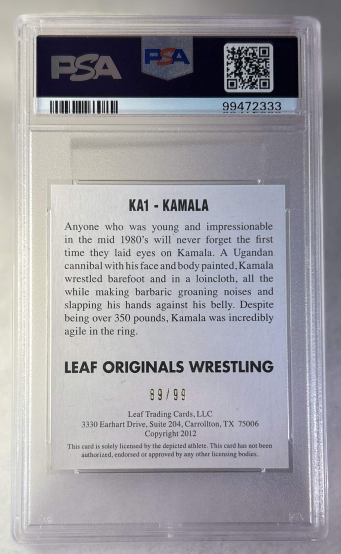 2012 Kamala 'The Ugandan Giant' Leaf Originals Auto Card #KA1