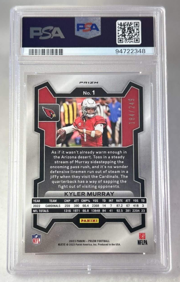 2023 Kyler Murray Orange Prizm #1 Panini Card