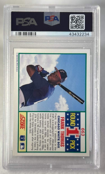 1990 Score Frank Thomas Baseball Card  #663