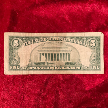 $5 Five Dollar United States Note Red Seal VG-VF