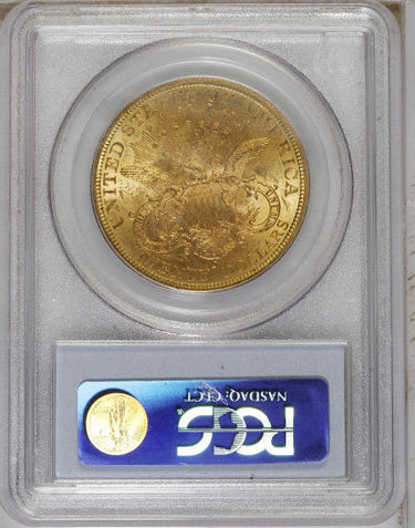 1877-S $20 Lib CAC PCGS MS62